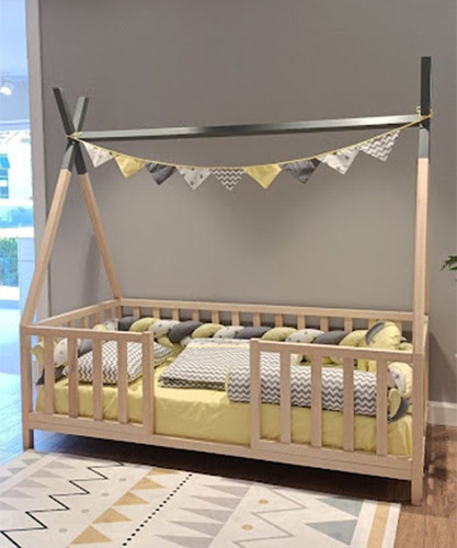 Cama Montessori Tipi Casita De Sueños Matrimonial Madera