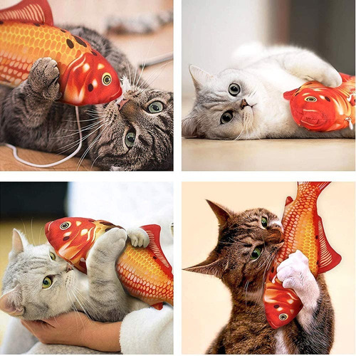 Imagen 3 de 3 de Juguete Interactivo Gatos Gatitos Tik Tok Pez Catnip Usb New