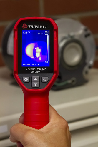 Câmera De Imagem Térmica Triplett Irtc400 Com Display Tft De