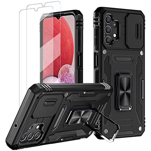 Funda Para Galaxy A13 5g Negro Rugoso Grado Militar Mater-02