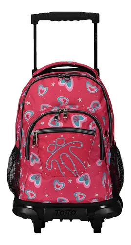 Mochila Escolar Para Mujer Porta Laptop 14 Trik M Totto Color Violeta  Diseño de la tela Liso