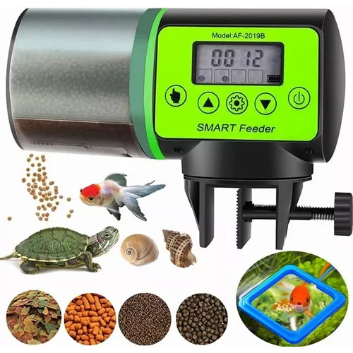 Alimentador De Peces Automático Con Temporizador Y Lcd 200ml