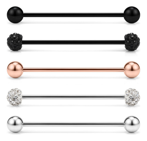 Ruifan Piercings De 14&nbsp;g De Acero Inoxidable Industrial