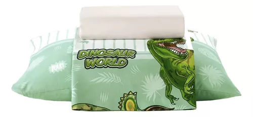 Jogo de Cama Solteiro - Jurassic World Dinossauros Rex