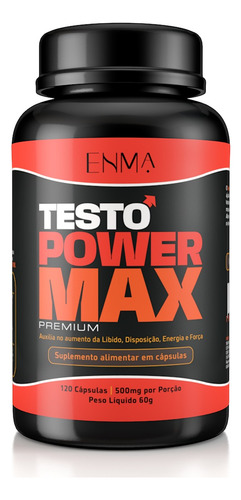 Testo Power Max Catuaba Feno L-arginina Massa Magra