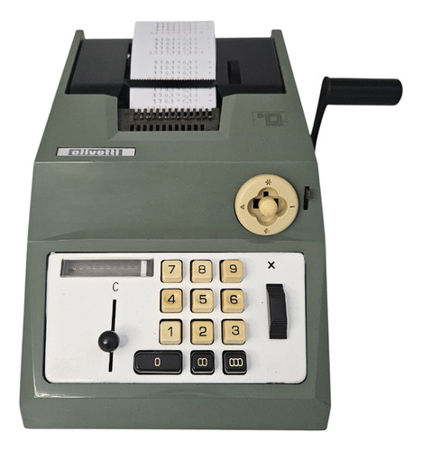 Máquina De Somar Manual Olivetti Summa Prima 100% Revisada! Verde (Usado)