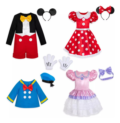 Mickey Mouse Y Amigos Set 4 Disfraces Talla 3 Disney