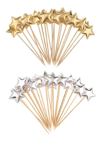 40pcs Star Cake Cupcake Topper Cumpleaños / Suministros