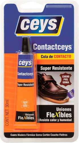 Pegamento Adhesivo De Contacto Ceys 30ml Flexible Zapatos