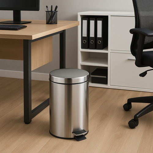 Lixeira Inox 3 Litros Com Pedal E Balde Removível Banheiro