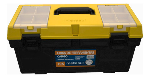Caixa De Ferramentas Cargo Grande Organizadora 50cm Cor Amarelo/preto