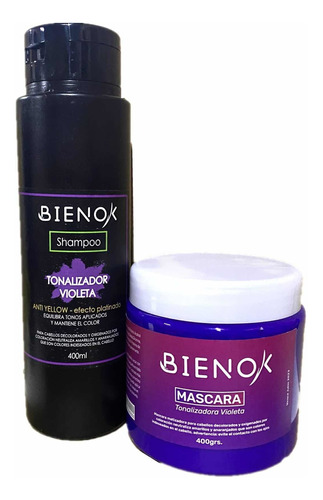 Shampoo Matizador Violeta + Crema Matizador Violeta Bienok