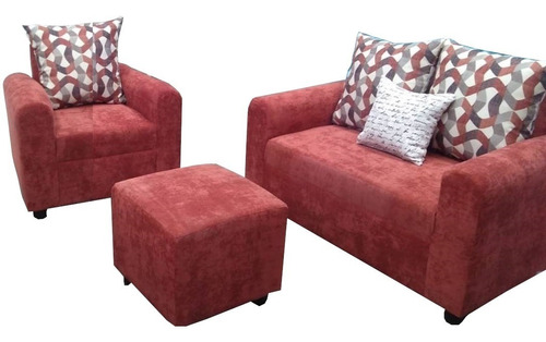 Sala 3 Piezas 2-1-tab (love Seat, Individual Y Taburete)