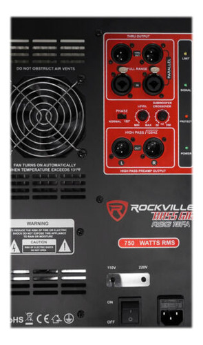 Rockville Rbg18fa 18 3000 Watt Powered Subwoofer Folded Ccc