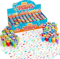 Comprar 100 Unidades De Sellos Joyin Surtidos Para Niños, Sellos Aut