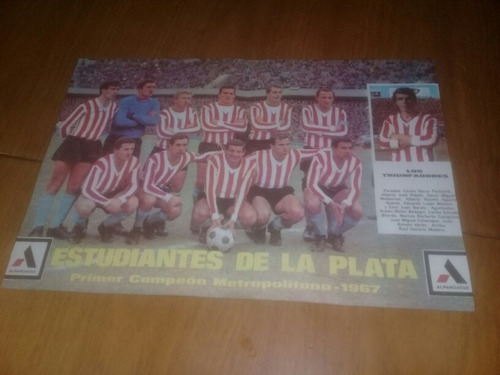 Poster Estudiantes De La Plata Campeon Metropolitano 1967