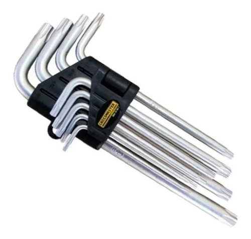 Imagen 2 de 6 de Juego De Llaves Torx 9 Piezas T 10 A T 50 Largas Crossmaster