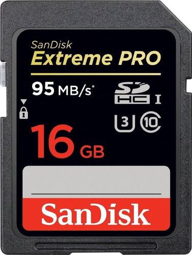 Cartão Sd Sdhc Sandisk 16gb Extreme Pro 95mbs 633x 4k