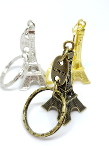 Llavero Plateado plata Souvenirs of Paris