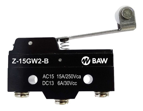 Microswitch Por Palanca Larga Con Roldana Baw Z-15gw2-b