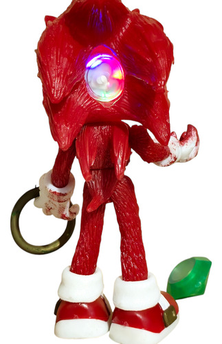 Figura Red Sonic Exe Con Aro Y Diamante