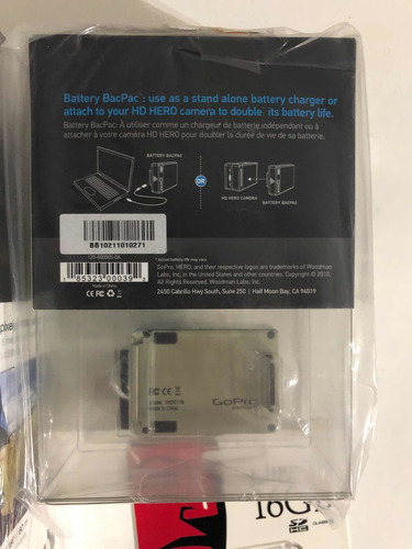 Imagen 3 de 9 de Cámara Go Pro Héro Battery Bac Pac Memoria 16gb