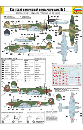 Maqueta Avión Petlyakov Pe-2 Soviet Dive Bomber 1/72 Zvezda