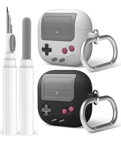 2pcs Para AirPods 4 3d Funda Protectora Silicona Case