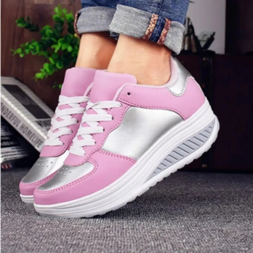 Zapatillas Deportivas Informales Para Mujer Con Suela Gruesa
