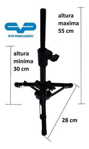 Imagen 2 de 6 de Soporte Plegable Pie Microfono De Mesa Recto Pyp Percusion