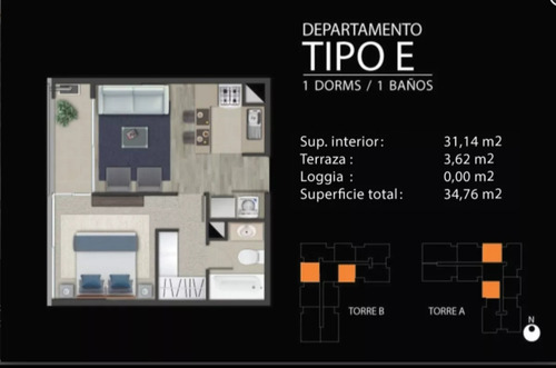 Departamento 1 Dormitorio, 1 Baño, Estacionamiento Y Bodega
