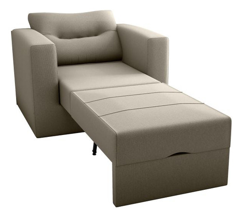 Sofá Cama Marissol 1 Lugar Suede Capuccino