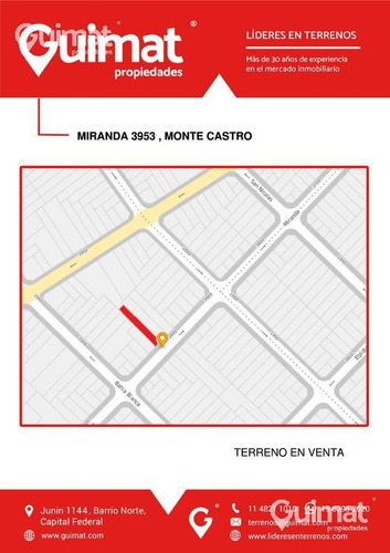 Imagen 3 de 10 de Terreno - Monte Castro - Lideres En Terrenos - Guimat Propiedades