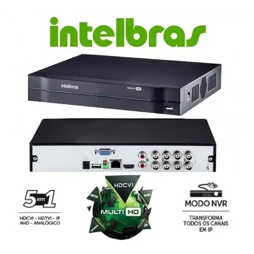 Dvr Intelbras 8 Canais Mhdx 1008 Hdcvi Ahd Hdtvi 5 Em 1 G3