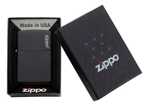 Zippo Black Matte Con Logo 218zl