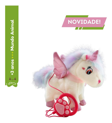 Bicho Pelúcia Unicórnio Canta Repete Fala C/ Luzes - Zoop
