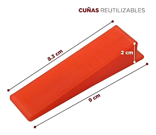 Kit De Nivelacion Para Pisos Castel Con 200 Niveladores 1mm