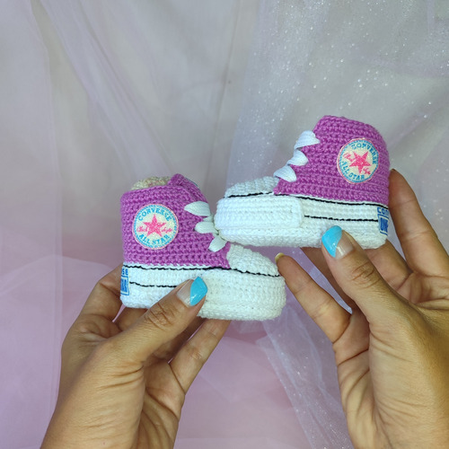 Zapatos Converse A Crochet Para Bebé 