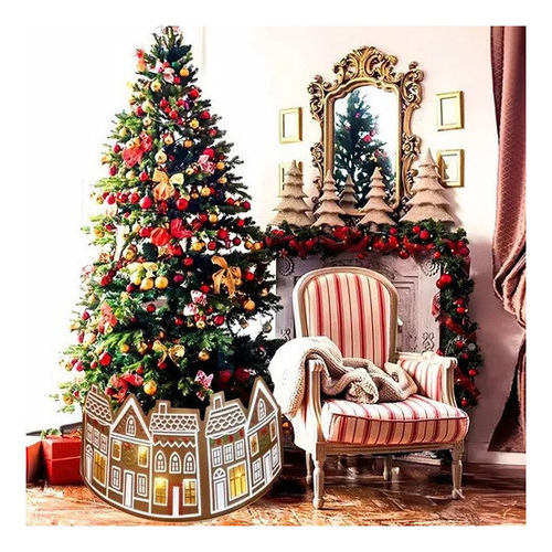 Cuello De Falda Led Con Decoración De Árbol De Navidad