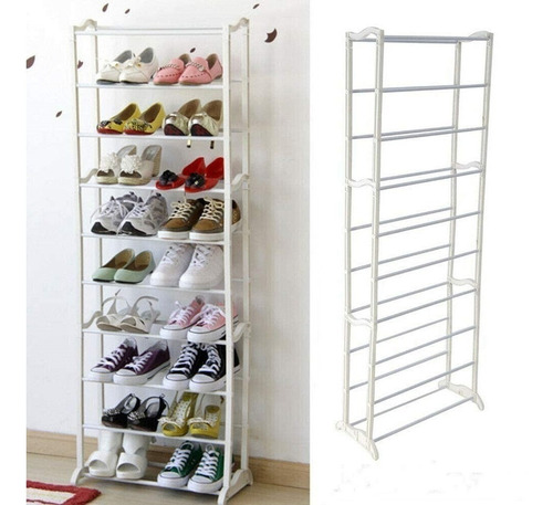 Imagen 2 de 5 de Zapatera 10 Niveles Rack Zapatos Organizador De Championes