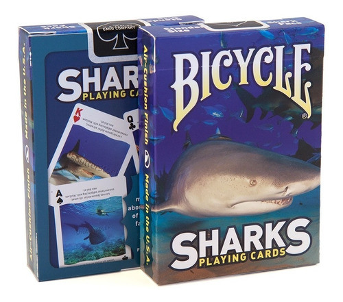 Cartas Tiburon Bicycle Poker Baraja Sharks Cushion Original
