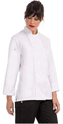 Chef Works Sofia - Chaqueta De Chef Para Mujer, Color Blanco