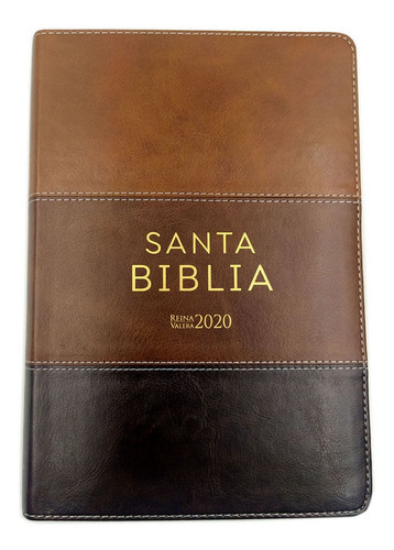 Biblia Rvr2020 Lt Grande Imit Piel Tricolor Café Manual 12pt 075clgpjr, De Reina Valera 2020. Editorial Abba, Tapa Blanda En Español