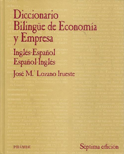 Libro Diccionario Bilingue De Economia Y Empresa. Ingles - E