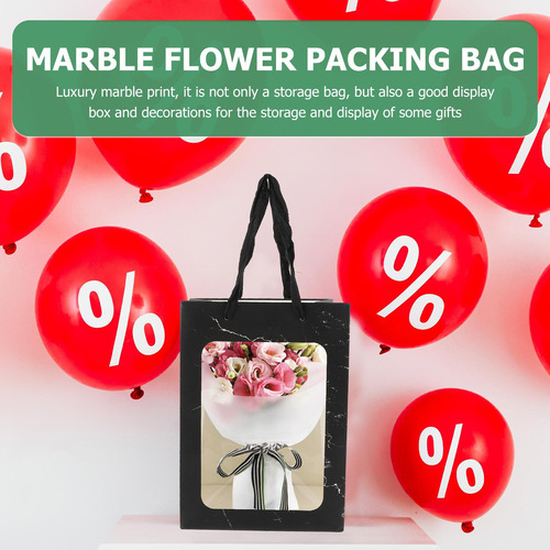 Bolsa De Regalo Con Ventana, Bolsa For Ramo De Flores, 10 U