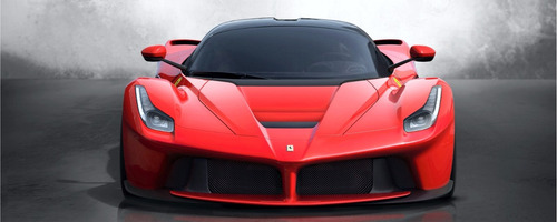 Adesivo Parede Painel Sala Carro Frente Ferrari 1,50x2,00 M