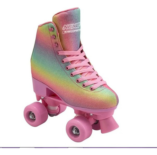 Patin Bota Con Acabado Glitter Arcoiris Next