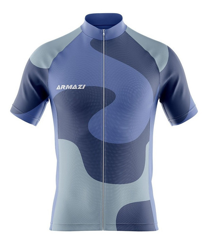 Jerseys Ciclismo Ruta Mtb Hombre Manga Corta Camuflado Azul