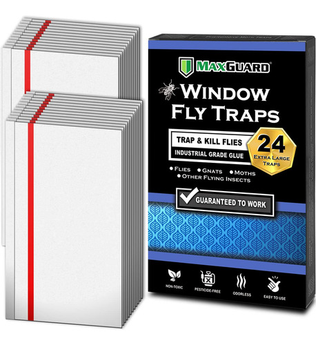 Maxguard Trampas Para Moscas De Ventana (24 Trampas Xl), Atr