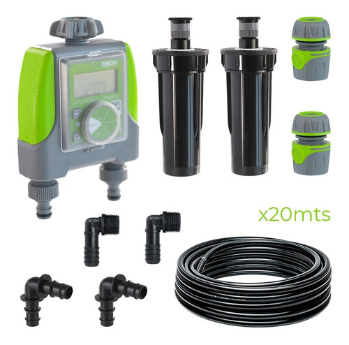 Imagen 1 de 9 de Kit De Riego Automático Trebo Aspersion Césped Hasta 130 Mt2